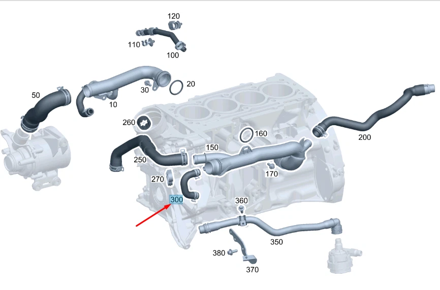 NEW MERCEDES-BENZ E C238 COOLANT HOSE A2642001000 ORIGINAL | eBay