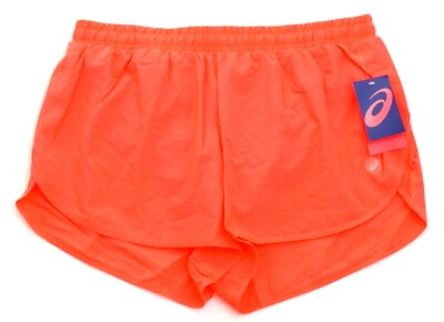 Asics Fiery Coral Brief Lined Split Running Shorts Men's NWT