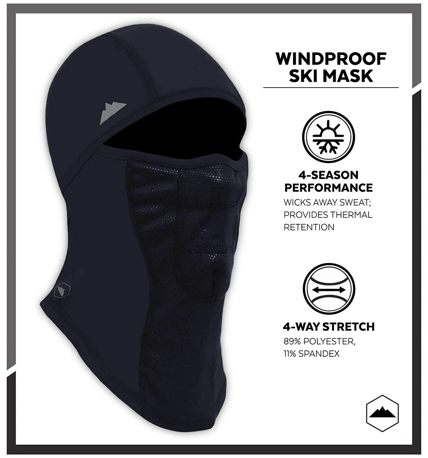 Black Wind Dust Proof Snow Ski Motorcycle Face Head Balaclava Sport Winter Hood