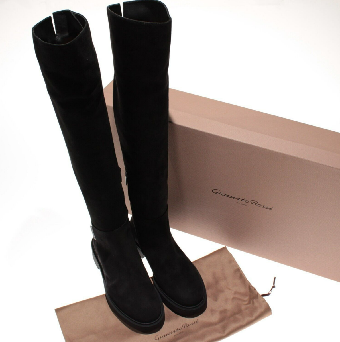 Gianvito Rossi NWB Lexington Suede Boots Size 40 US 10 in Solid