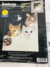 Janlynn Cat's Eyes Counted Cross Stitch Vintage 1998 9x12 13-249 New/Opened