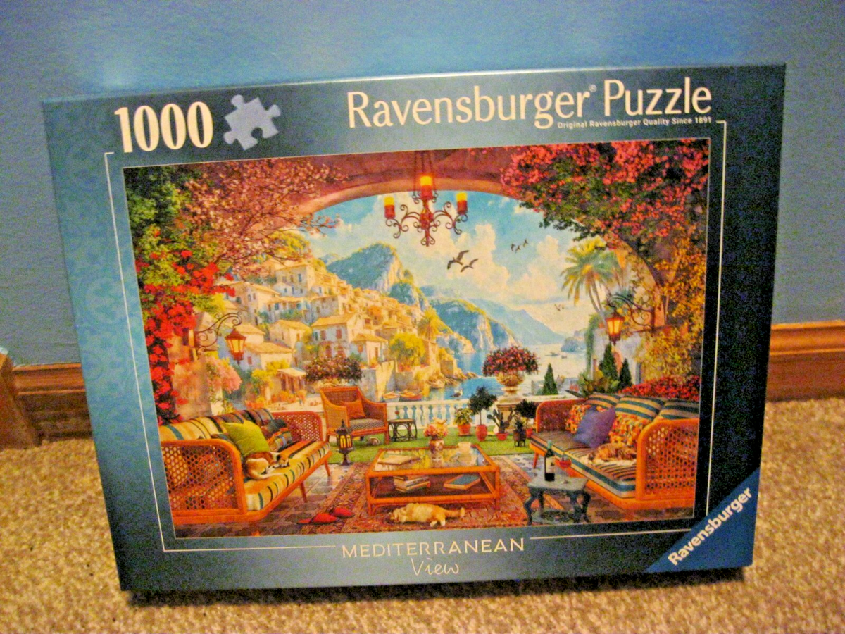 RAVENSBURGER 1000 PIECE PUZZLE MEDITERRANEAN VIEW 2025 PUZZLE IN