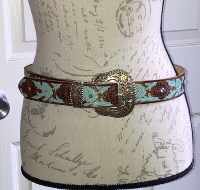 Vintage NWOT Red Spur Western Rodeo Cowgirl Bling Floral  display picture 2