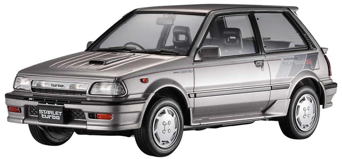 マルイ TOYOTA 16VALVES Starlet 1/24 Hasegawa 1/24 TOYOTA STARLET EP71 TURBO-S (3Door) LATE VERSION