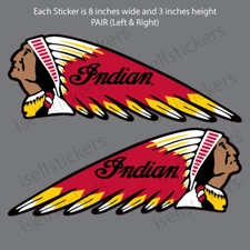 BM-12087 Indian Motorcycle Dark Horse Gas Tank Bumper Sticker Window Decal 8 in