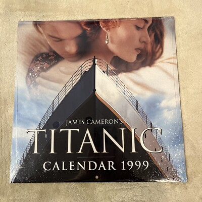 Vintage James Cameron's Titanic calendar 1999 Leonardo DiCaprio Kate Winslet NEW