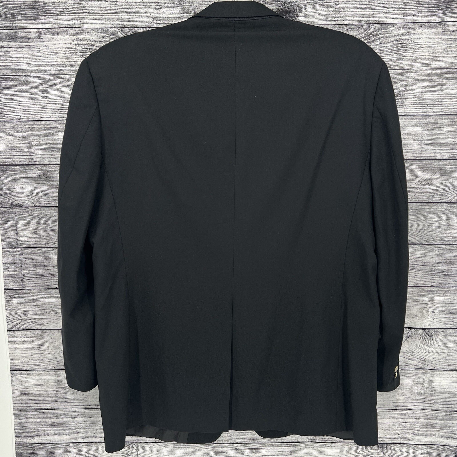 Burberry's Men’s Black Blazer Sport Coat Gold Button Jacket Size 46L Flaws thumbnail 3