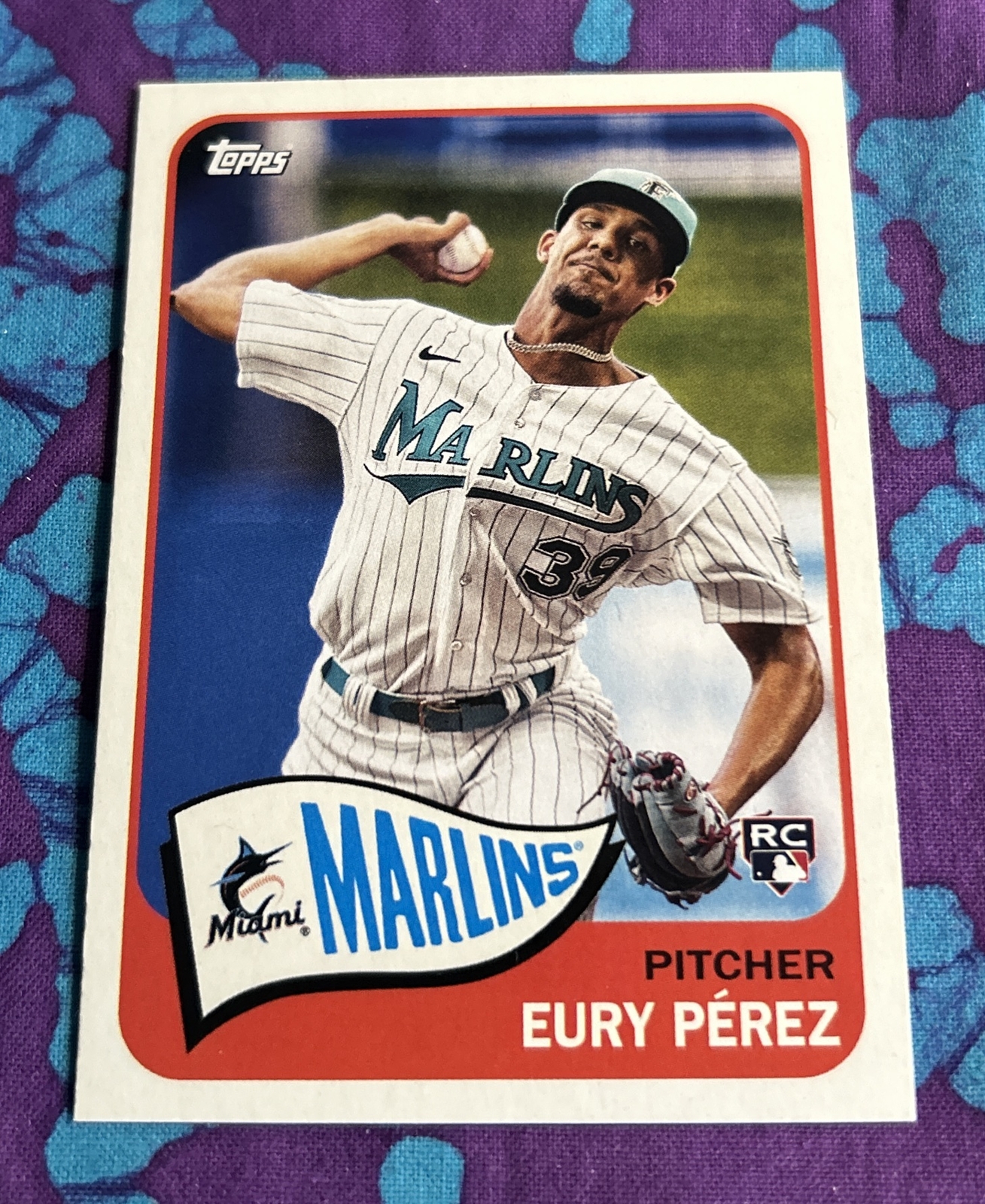 2023 Topps Archives - 1965 Topps #182 Eury Perez (RC) Miami Marlins