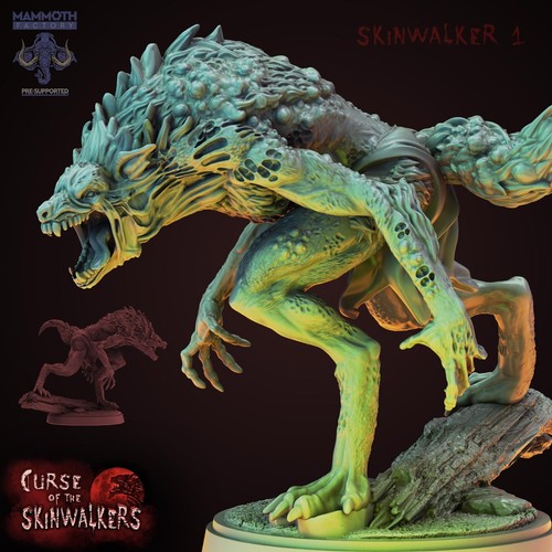 3 Skinwalker Warband Dungeons & Dragons Pathfinder TTRP Hombre lobo Dire Wolf - Imagen 3 de 4