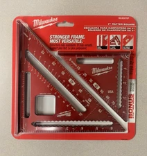 Milwaukee 7" Rafter Square & 4-1/2" Trim Square Set! Speed Framing Framer Angles