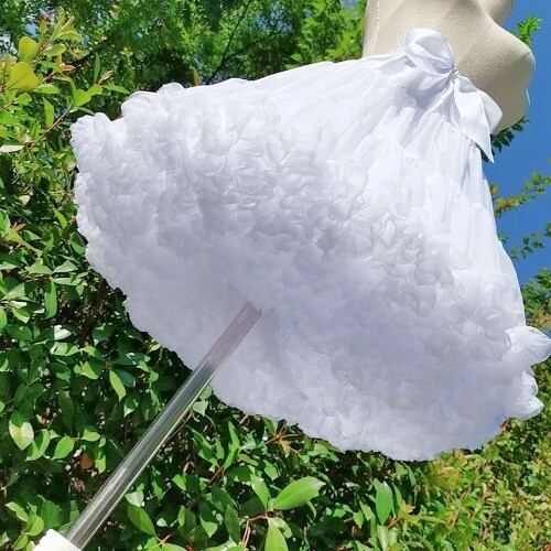 Flower Style Lolita Petticoats Crinoline Inner Bustle Tutu Puffy Cancan Skirt