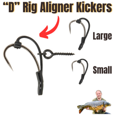 D Rig Kicker Carp Fishing Black Size S M L Kickers Hook Line Aligners UK POST