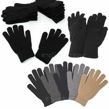 6 Pair Men Women Thermal Warm Magic Winter Gloves Knit Elastic Cuff For Cold Day