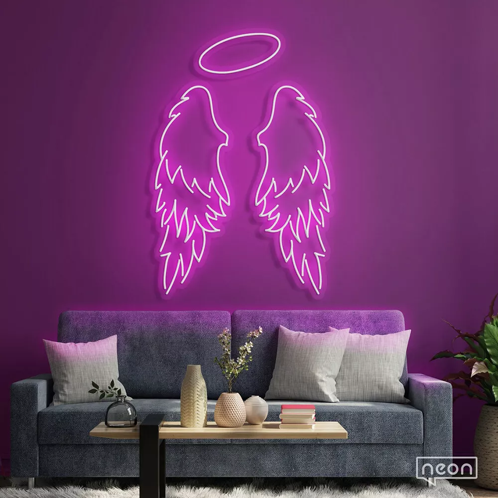 Angels Wing Custom Neon Signs Light Sign Wall Decor For Bedroom Neon Light  Decor