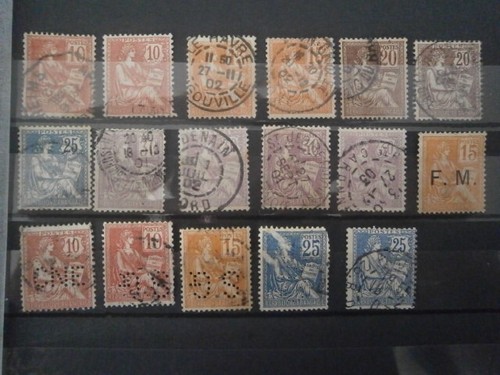 BRIEFMARKE BRIEFMARKE FRANKREICH BOUCHON PERFORE NEU GESTEMPELT LOT LOSE SAMMLUNG MISCHUNG FM