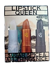 💋 NEW Lipstick Queen Set Sugar Spice All Things Nice Ice Bee Black Lace Holiday