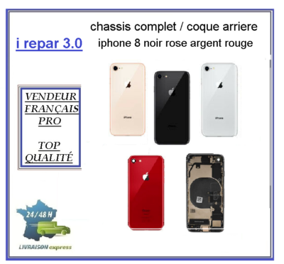 Châssis Arrière IPhone 8 Plus - Rose Or - Coque De Rechange - Occasion