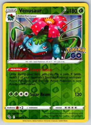 2022 POKEMON GO VENUSAUR HOLO STAGE 2/RARE HOLO #003/078 HP 180 | eBay 2022 POKEMON GO VENUSAUR HOLO STAGE 2/RARE HOLO #003/078 HP 180 | eBay