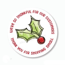 Christmas Thankful for Our Customers Supporting Small Business Mailing Labels
