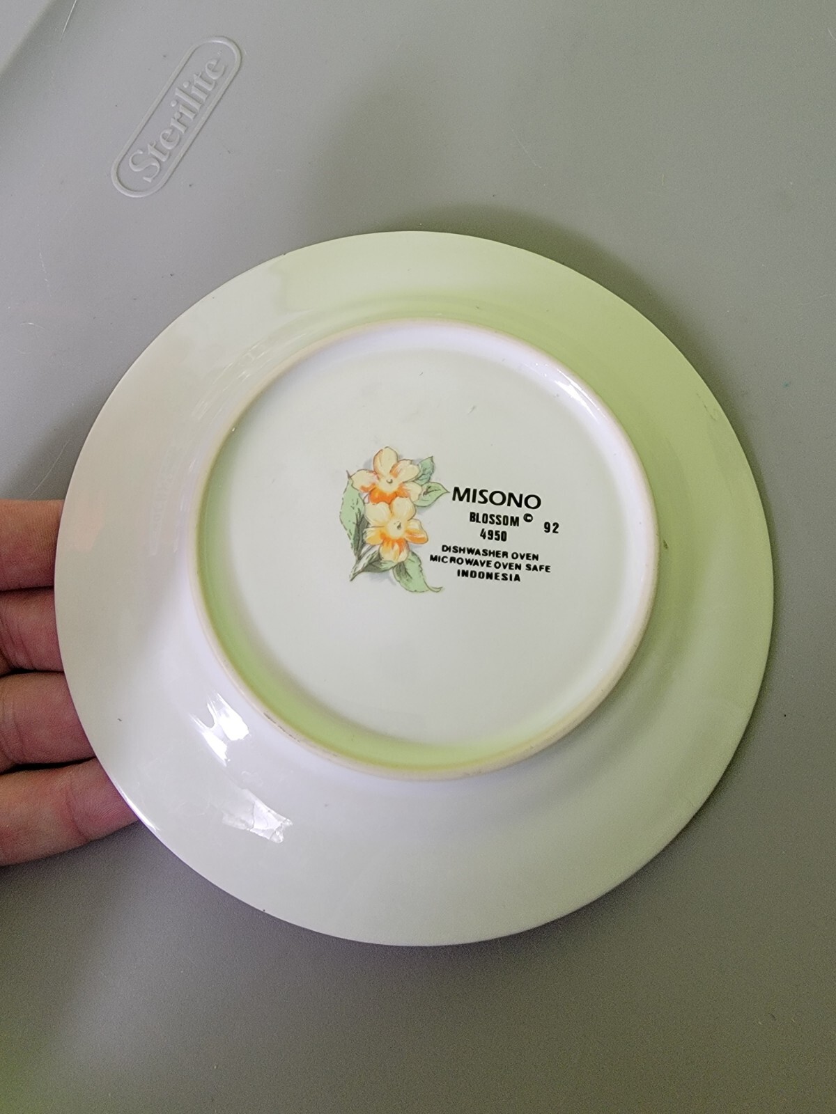 Blossom Chop Plate Missono Stoneware #4950 Floral Flower Round Vintage