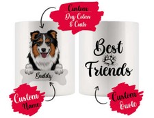 Personalized Australian Shepherd Dog Rescue Mom Dad Mug, Best Dog Owner Gift
