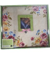 K C Photo Scrapbook Album 12 12" Pages Heart Charm Floral Flowers