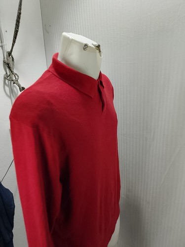 Articolo e2220 maglione uomo Ralph Lauren rosso, taglia XL, ascelle 60cm, spalle - Foto 7 di 9