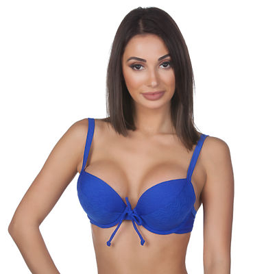 Panache Cleo Matilda Padded Plunge Underwire Bikini Swim Top Swimwear  CW0084