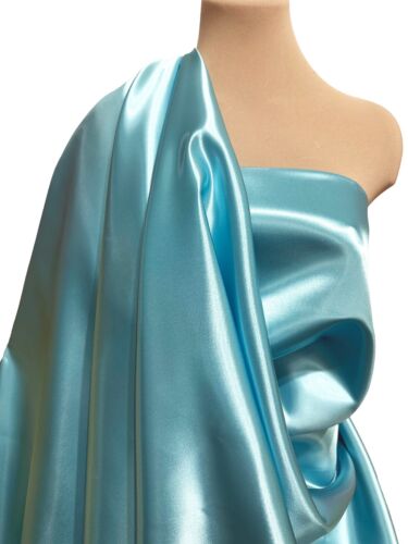 TELA SATINADA NUPCIAL JOYA AZUL 58" POR 100% ACETATO ROPA FORMAL - Imagen 2 de 12