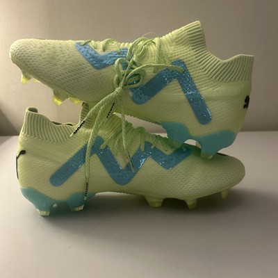 Puma Future Ultimate FG AG Fast Yellow Blue Soccer Cleats 107166-02 Women's 7
