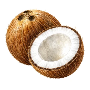 Coconut Fruit Food Self Adhesive Vinyl Sticker