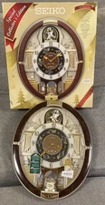SEIKO 15"X18" Swarovski Crystal Wall Clock Special Collector's Edition  18 Songs