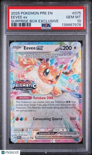 2025 Pokemon Pre EN-Prismatic Evolutions Eevee EX Surprise Box Exclusive PSA 10
