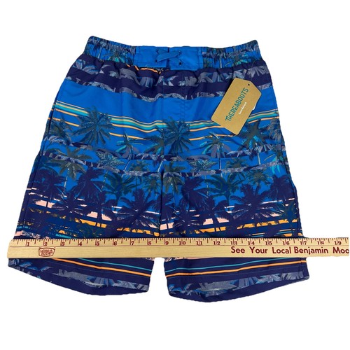 Thereabouts Boys 8 S Husky Board Shorts Swim Trunks Palm Photoreal - Picture 8 of 10