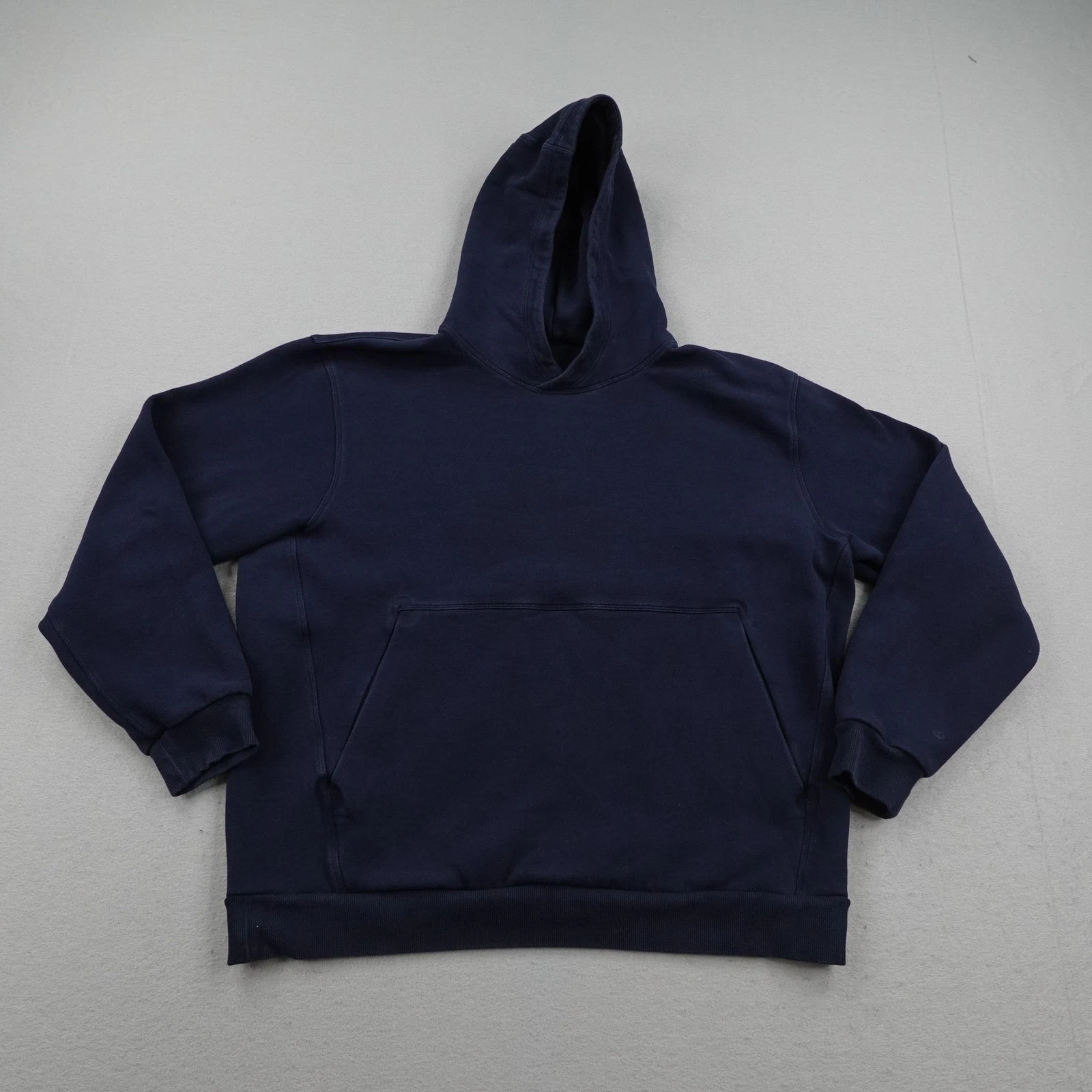 Lululemon Hoodie Mens Large Navy Blue Steady State Pullover Sweatshirt Fleece