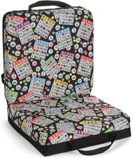 Classic Bingo Pattern Seat Cushion – Extra Thick 3” Medium, Black 