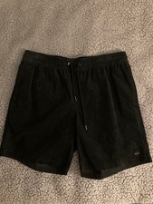 Mens RVCA black corduroy short size medium 