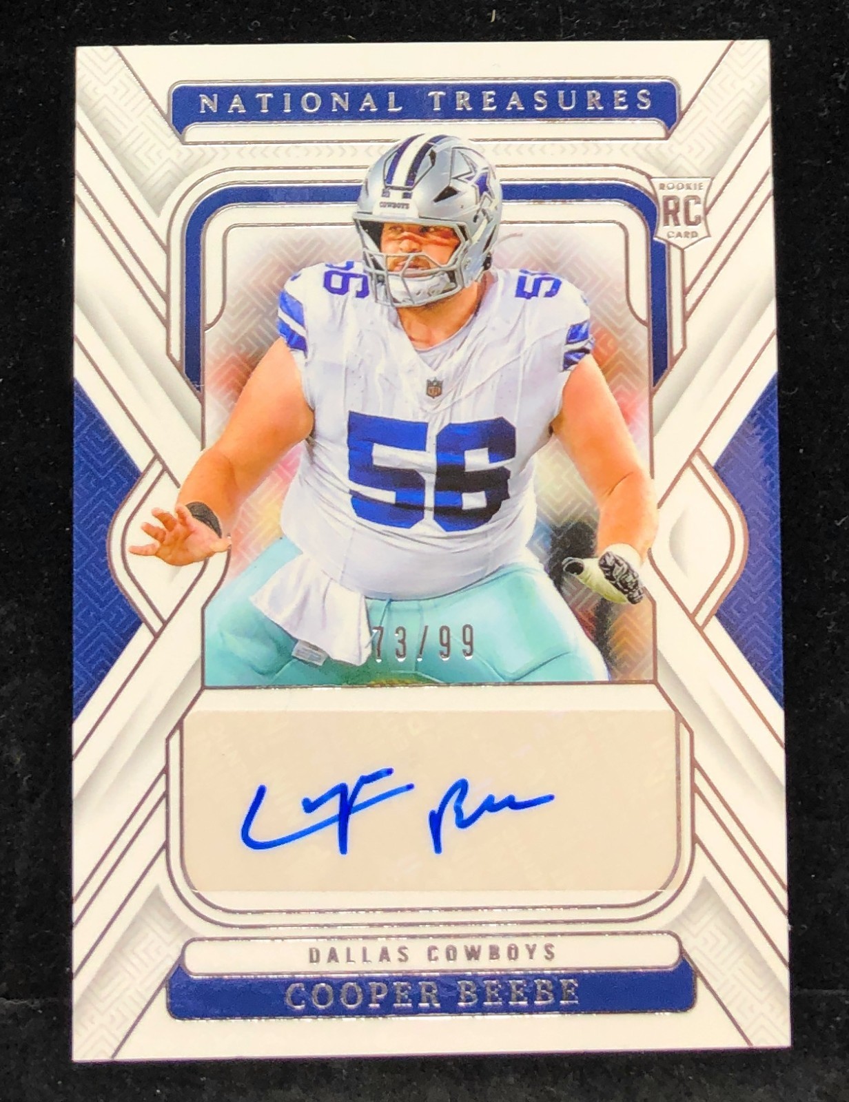 2024 Panini National Treasures Cooper Beebe Auto Autograph /99 Cowboys RC Rookie