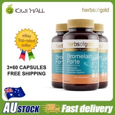 Herbs of Gold Bromelain Forte 60 Capsules- 3 PACK - $30.00 each