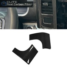 Cubierta de panel de instrumentos de fibra de carbono real para Ford Raptor F150 2022-2026