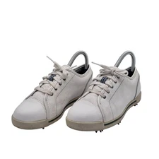 FootJoy eComfort Golf Shoes White Soft Spikes 98749 Size 7.5 M Lace Up Low Top