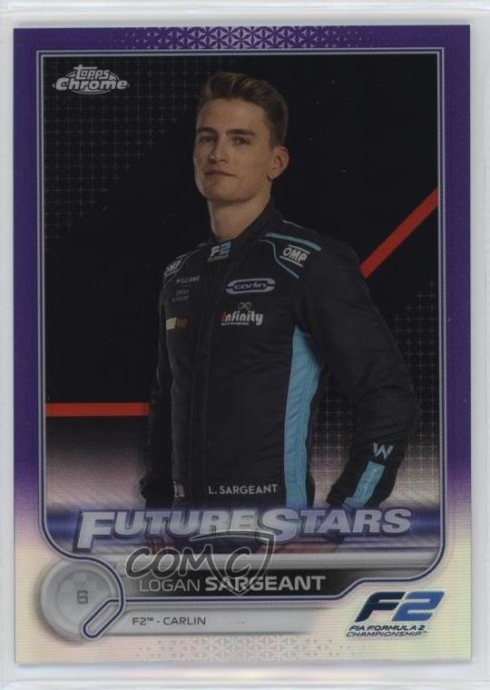 2022 Topps Chrome Formula 1 Purple Refractor 201/399 Logan Sargeant #82 0z0m