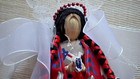Native American Bridal Corn Husk Doll 12" Tall in Ceremonial Dress with Braids — photo 6