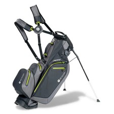 Image of Motocaddy Hydroflex Waterproof Stand Golf Bag Carry to Cart - Charcoal / Lime