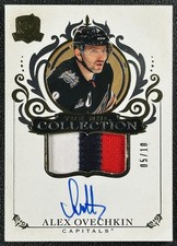ALEX OVECHKIN 2022-23 UD THE CUP NHL COLL GAME-USED PATCH AUTO 05/10 CAPITALS