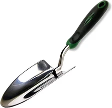 Bend-Proof Garden Trowel - Heavy Duty Polished Stainless Steel - Rust Resistant 