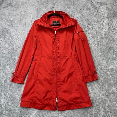 Rainforest Jacket Womens Small Red Packable Travel Coat Wrinkle Free Waterproof