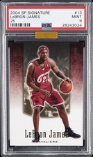 2004 UPPER DECK SP SIGNATURE 25 #13 LEBRON JAMES 10/25 PSA 9 MBA GOLD DIAMOND