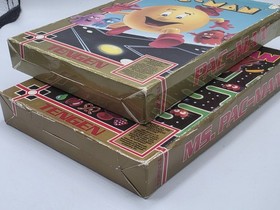 Pac-Man, Ms Pac-man Tengen Nintendo NES Complete CIB w. Reg Cards, Poster