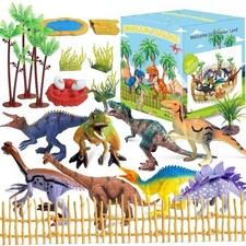 36pcs Dinosaur Paradise Set for Boys 3 , Dinosaur Figures Playset